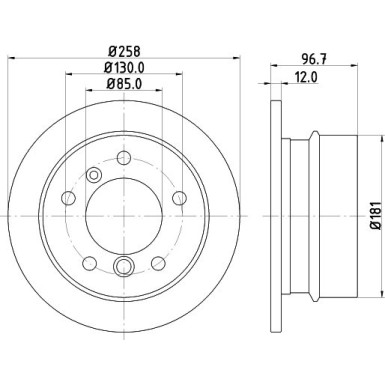 Hella Pagid | Bremsscheibe | 8DD 355 128-401