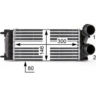 Mahle | Ladeluftkühler | CI 528 000P