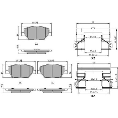 Ferodo | Bremsbelagsatz, Scheibenbremse | FDB5214
