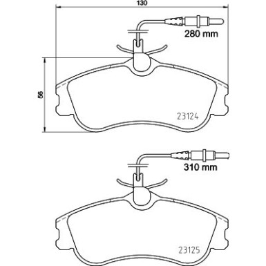 Hella | Bremsbelagsatz, Scheibenbremse | 8DB 355 018-261