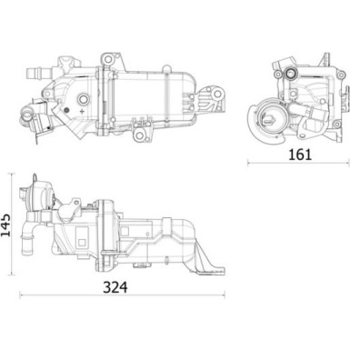 CE 36 000P Kühler, Abgasrückführung BEHR *** PREMIUM LINE ***
