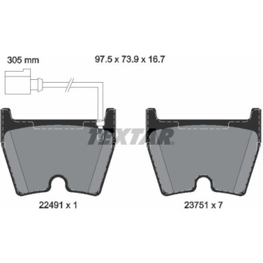 2249101 Bremsbelagsatz, Scheibenbremse Q+