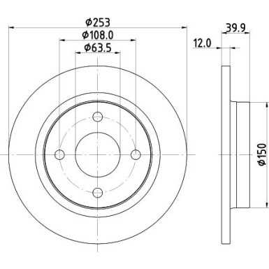 Hella | Bremsscheibe | 8DD 355 126-611