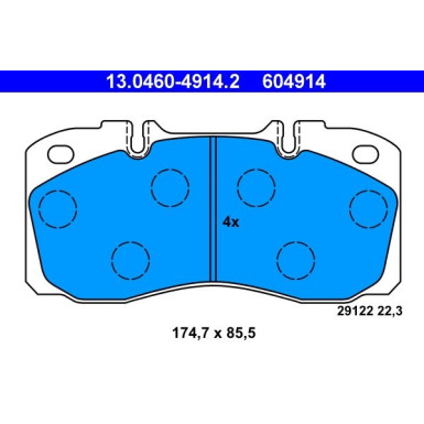 13.0460-4914.2 Bremsbelagsatz, Scheibenbremse
