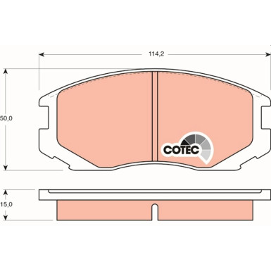 GDB3046 Bremsbelagsatz, Scheibenbremse COTEC