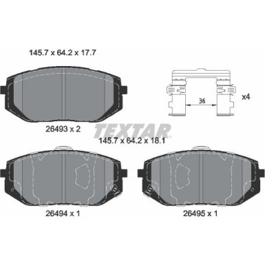 2649301 Bremsbelagsatz, Scheibenbremse Q+