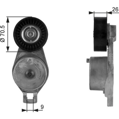 Gates | Spannrolle, Keilrippenriemen | T38185 Gates | Spannrolle, Keilrippenriemen | T38185