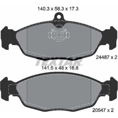 2448701 Bremsbelagsatz, Scheibenbremse Q+