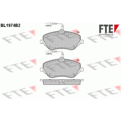 FTE | Bremsbelagsatz, Scheibenbremse | 9010562