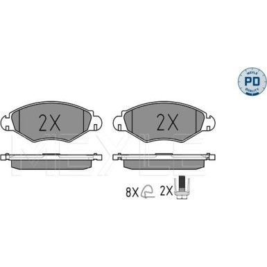 Meyle Bremsbelagsatz, Scheibenbremse MEYLE-PD: Advanced performance and design 025 235 9718/PD