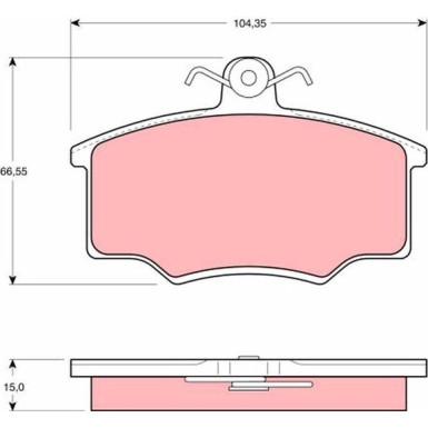 GDB403 Bremsbelagsatz, Scheibenbremse