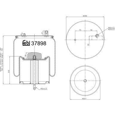FEBI BILSTEIN 37898 Federbalg, Luftfederung