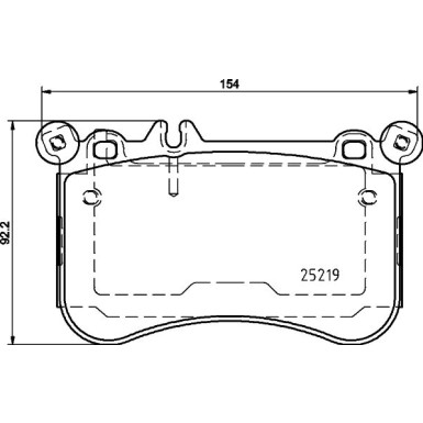 Hella Pagid | Bremsbelagsatz, Scheibenbremse | 8DB 355 019-671