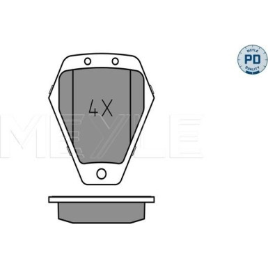 025 214 5218/PD Bremsbelagsatz, Scheibenbremse MEYLE-PD: Advanced performance and design.
