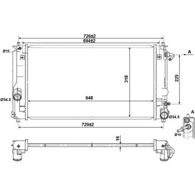53894 Kühler, Motorkühlung EASY FIT