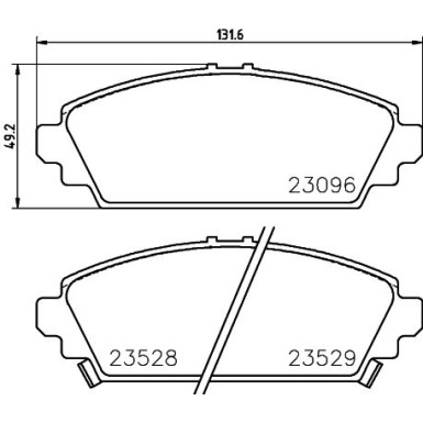 8DB 355 017-261 Bremsbelagsatz, Scheibenbremse
