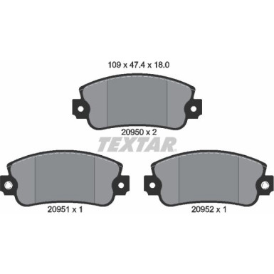 2095006 Bremsbelagsatz, Scheibenbremse