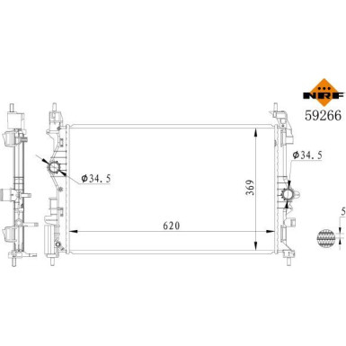 NRF | Kühler, Motorkühlung | 59266