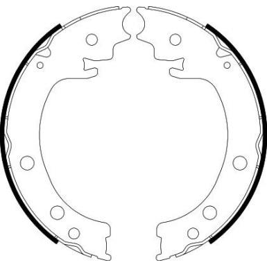 Hella | Bremsbackensatz, Feststellbremse | 8DA 355 050-971