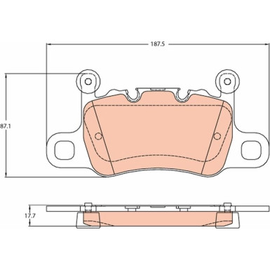 GDB2104 Bremsbelagsatz, Scheibenbremse
