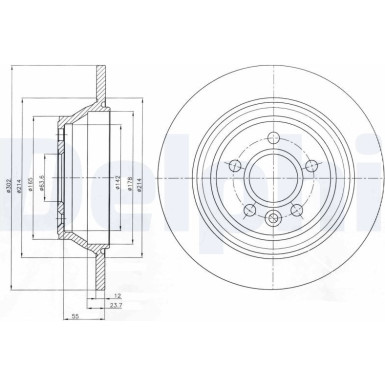 Delphi | Bremsscheibe | BG4238C