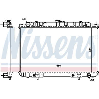 Nissens | Kühler, Motorkühlung | 68713