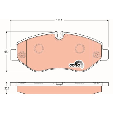 TRW Bremsbelagsatz, Scheibenbremse COTEC GDB1747