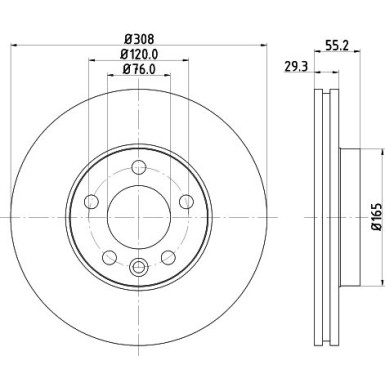 Hella | Bremsscheibe | 8DD 355 128-021