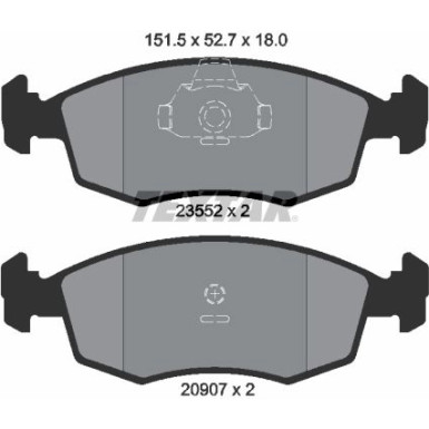 2355202 Bremsbelagsatz, Scheibenbremse