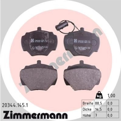 20344.145.1 Bremsbelagsatz, Scheibenbremse