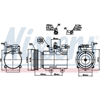 Nissens | Kompressor, Klimaanlage | 89276