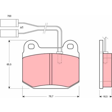 GDB364 Bremsbelagsatz, Scheibenbremse