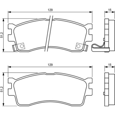 BOSCH Bremsbelagsatz, Scheibenbremse 0 986 494 144
