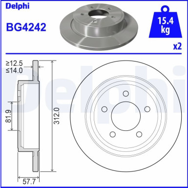Delphi | Bremsscheibe | BG4242