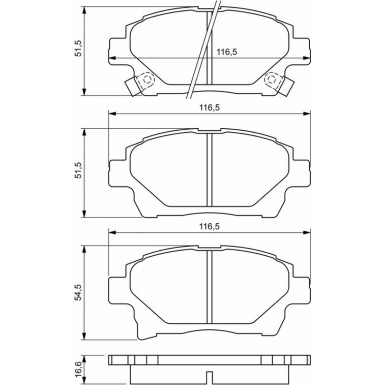 BOSCH Bremsbelagsatz, Scheibenbremse 0 986 494 333