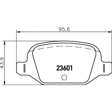 Hella | Bremsbelagsatz, Scheibenbremse | 8DB 355 009-551