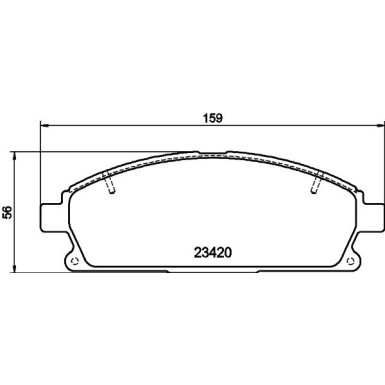 Hella | Bremsbelagsatz, Scheibenbremse | 8DB 355 021-651