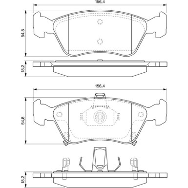 BOSCH Bremsbelagsatz, Scheibenbremse 0 986 424 560