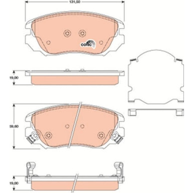 GDB1782 Bremsbelagsatz, Scheibenbremse COTEC