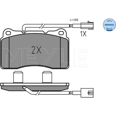 025 237 5716 Bremsbelagsatz, Scheibenbremse MEYLE-ORIGINAL: True to OE.