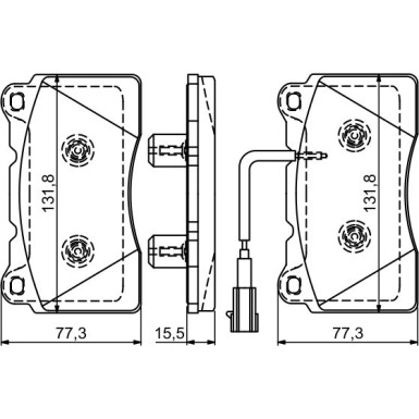 0 986 494 539 Bremsbelagsatz, Scheibenbremse