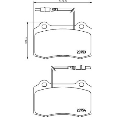 Hella | Bremsbelagsatz, Scheibenbremse | 8DB 355 018-631
