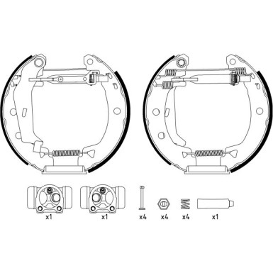 8DB 355 003-821 Bremsbackensatz Shoe Kit Pro