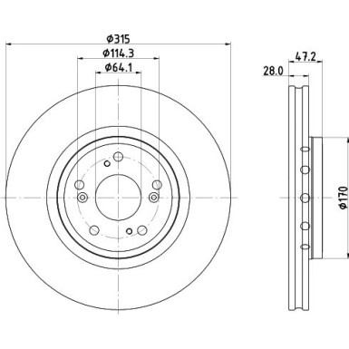 Hella | Bremsscheibe | 8DD 355 125-321