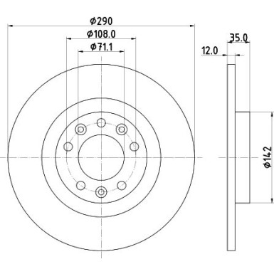 Hella | Bremsscheibe | 8DD 355 120-421
