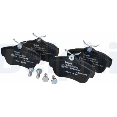 Delphi | Bremsbelagsatz, Scheibenbremse | LP2071 Delphi | Bremsbelagsatz, Scheibenbremse | LP2071