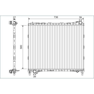 Valeo | Kühler, Motorkühlung | 701127