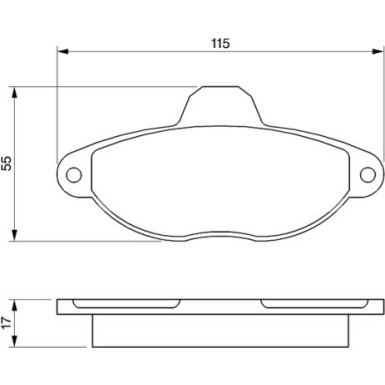 BOSCH Bremsbelagsatz, Scheibenbremse 0 986 460 968