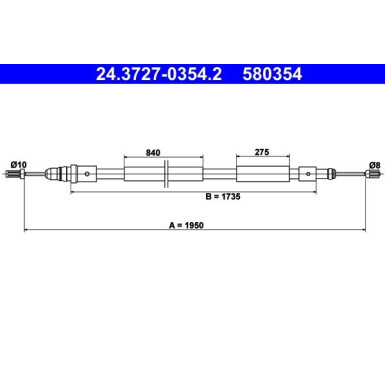 24.3727-0354.2 Seilzug, Feststellbremse