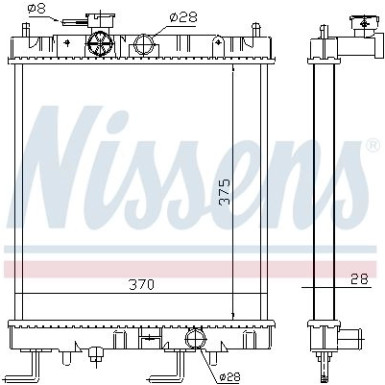Nissens | Kühler, Motorkühlung | 687141